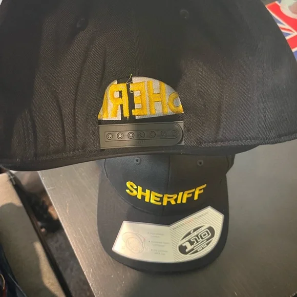 FLEXFIT 110 Black Sheriff Hat - Picture 2 of 2